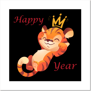 Happy Tiger year Chinese New year's Gift for Men and Women and families Posters and Art